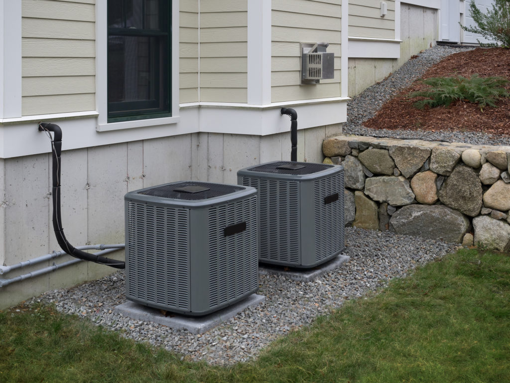 Heating and air conditioning units used to heat and cool a house